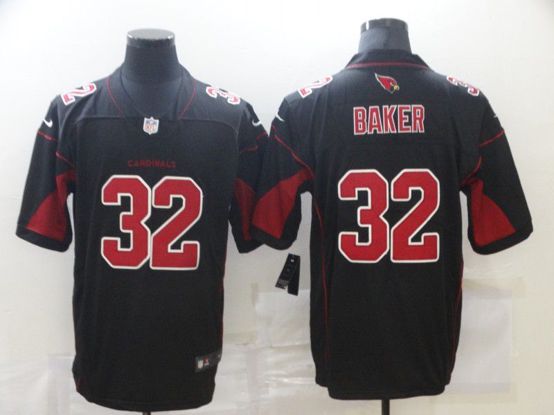 Men Arizona Cardinals #32 Baker Black red Nike Limited Vapor Untouchable NFL Jerseys